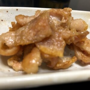 シンプルに！　鶏皮の塩焼き